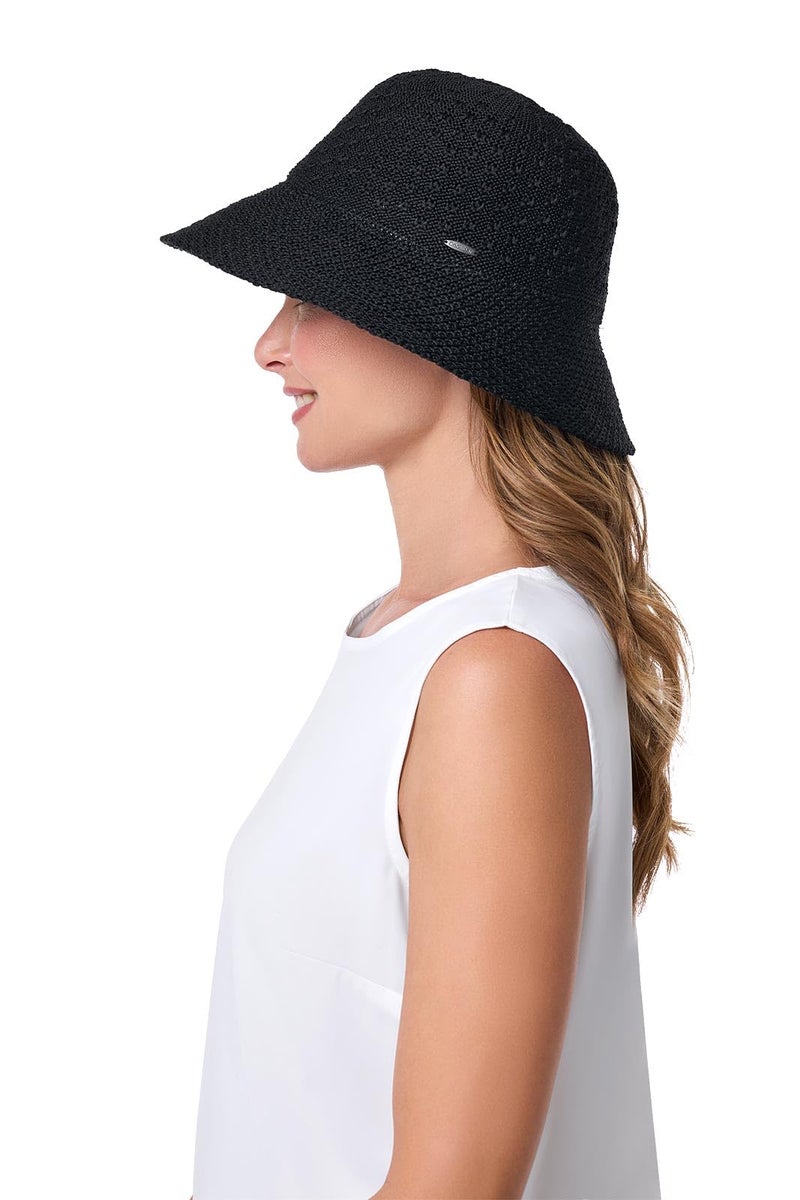 Coolibar Women's Cloche Hat - UPF 50+ Sun Protection - Marina in Black - Image 3